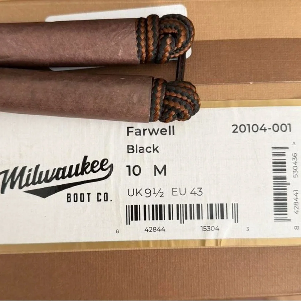 Milwaukee Boot Co. Black Leather Boots Size US Men’s 10 (NEW)
